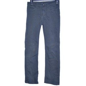 Wrangler Boys Pants Size 12 Black Adjustable Waist 5 Pocket Flat Front EUC